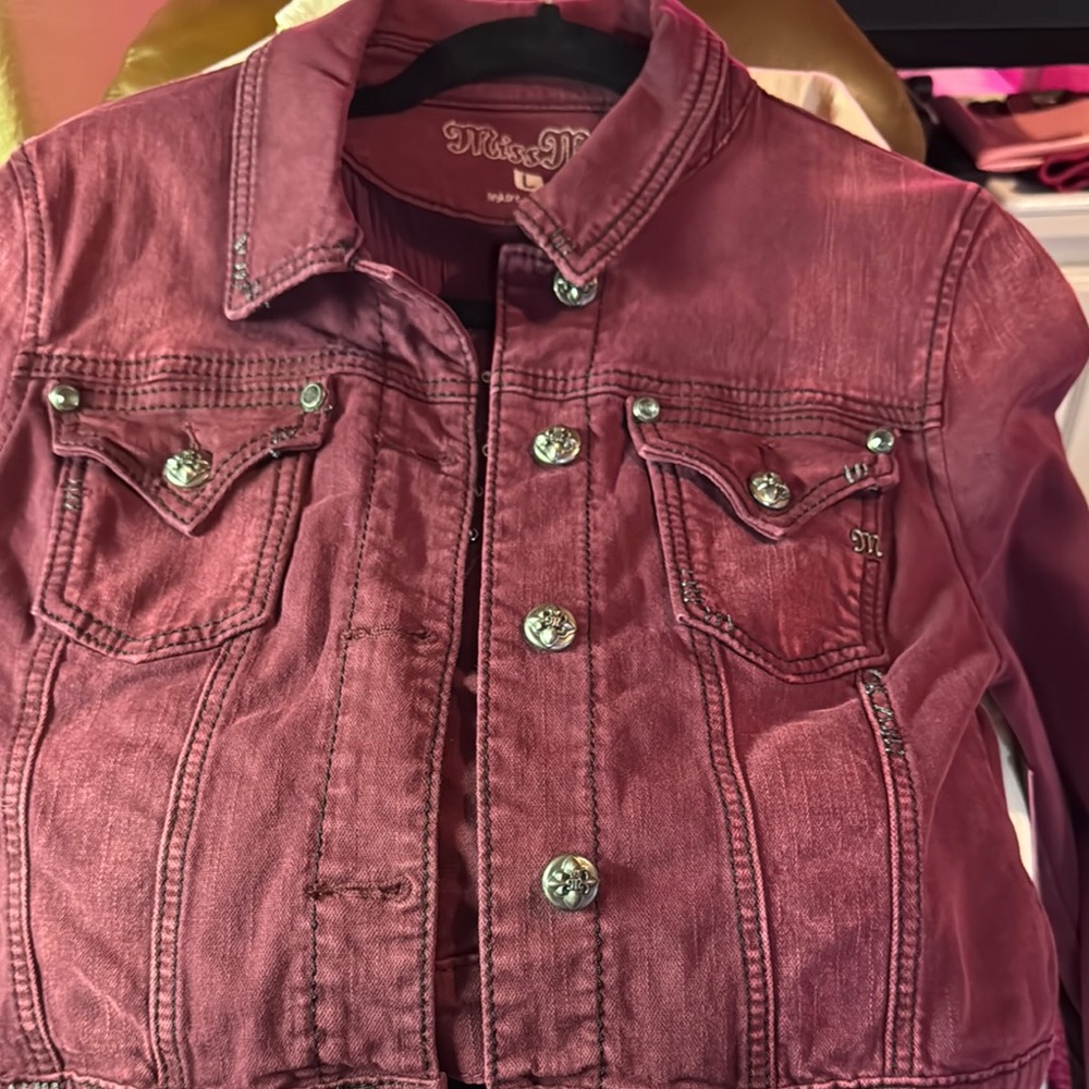 Miss Me Rose Denim Jacket
